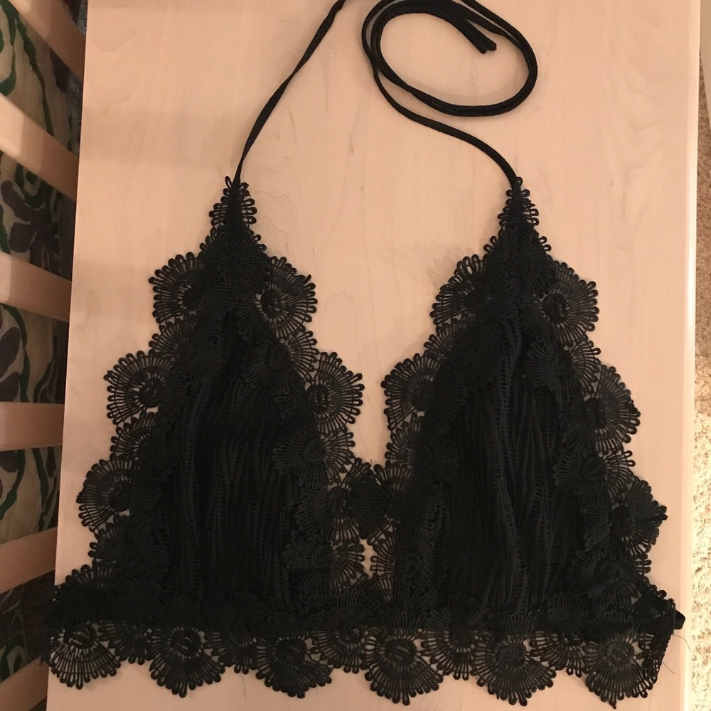 Akira backless lace top